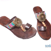 Chaussure pour homme sandale en cuir Chocolat design – Image 4