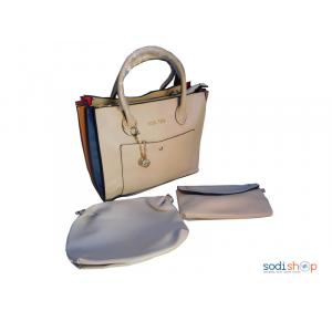 Sac à Main Hermes pour femme trois pièces couleur Beige KS0009