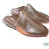 Chaussure pour homme Babouche en cuir Gris – Image 2