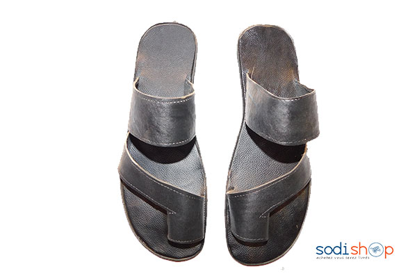 Chaussure en cuir pour homme Tapette couleur noire