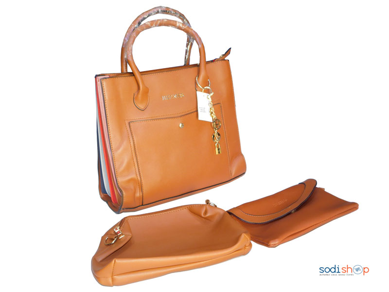 Sac à Main Hermes pour femme trois pièces couleur Marron KS0009