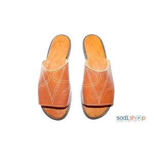 Chaussure pour homme sandale en cuir chocolat
