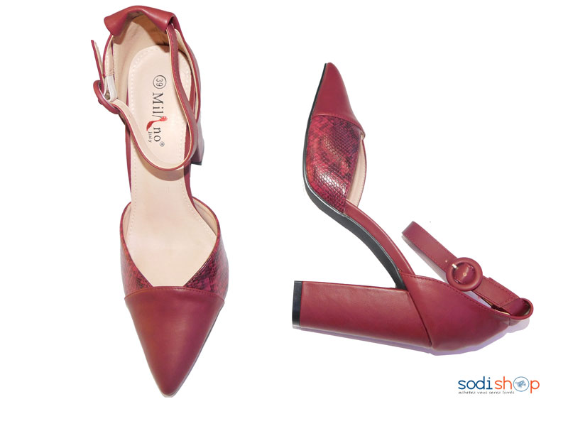 Escarpins Pour Femme Milano Couleur Rouge -E 998-1-MI0023 – Image 3