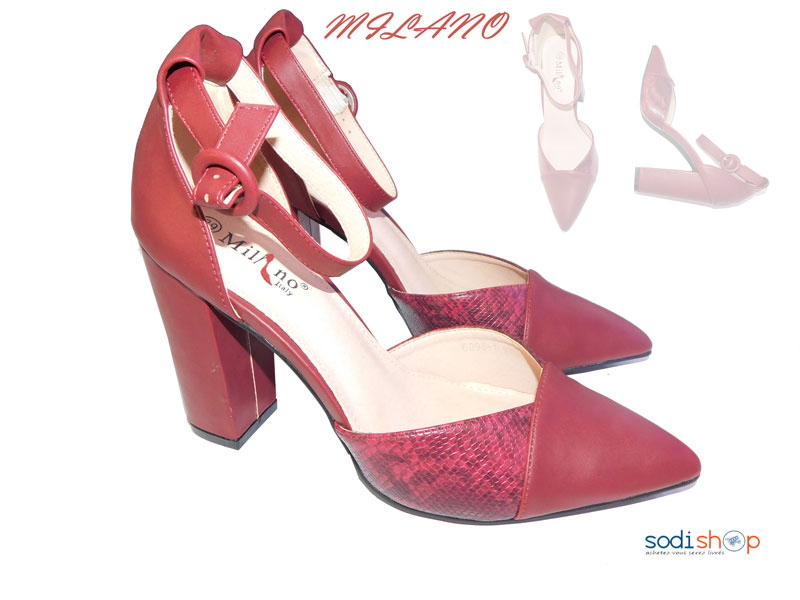 Escarpins Pour Femme Milano Couleur Rouge -E 998-1-MI0023