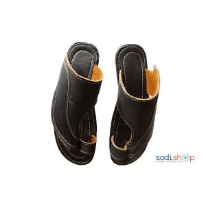 Chaussure pour homme Sandale en cuire noir