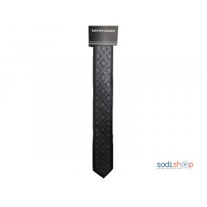 Cravate Couleur Noir +Rayure pour Homme