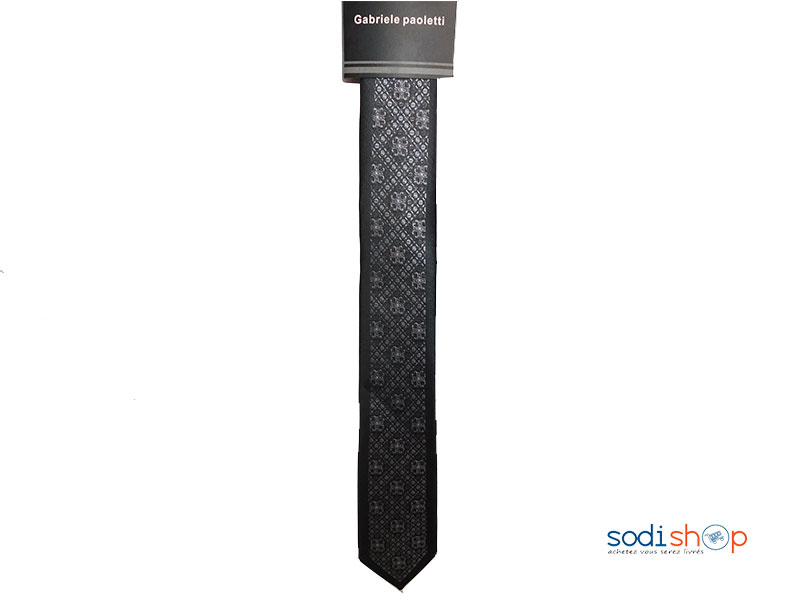 Cravate Couleur Noir +Rayure pour Homme