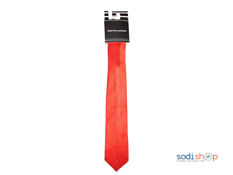 Cravate couleur rouge simple Pour Homme