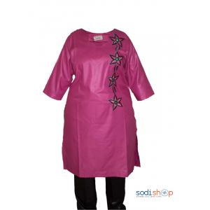 sodifini - Ensemble Rose et Noir pour Femme style Africain - MJ0021