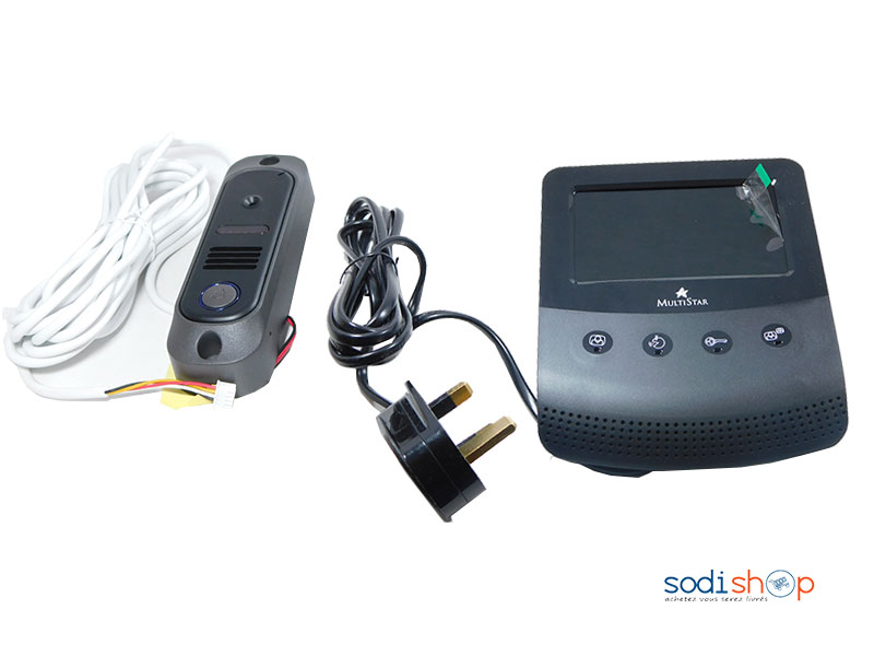 VideoDoor Phone ou interphone visiophone en couleur sans fil et main libre MultiStar MS 461 Mini