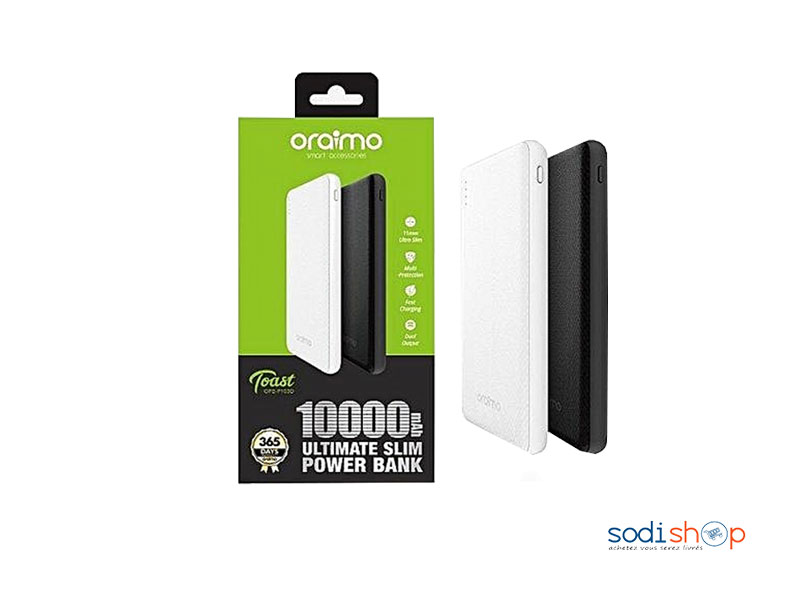 Power Bank ou chargeur mobile - 10000 mAh - OPB-P103D ORAIMO – Image 2