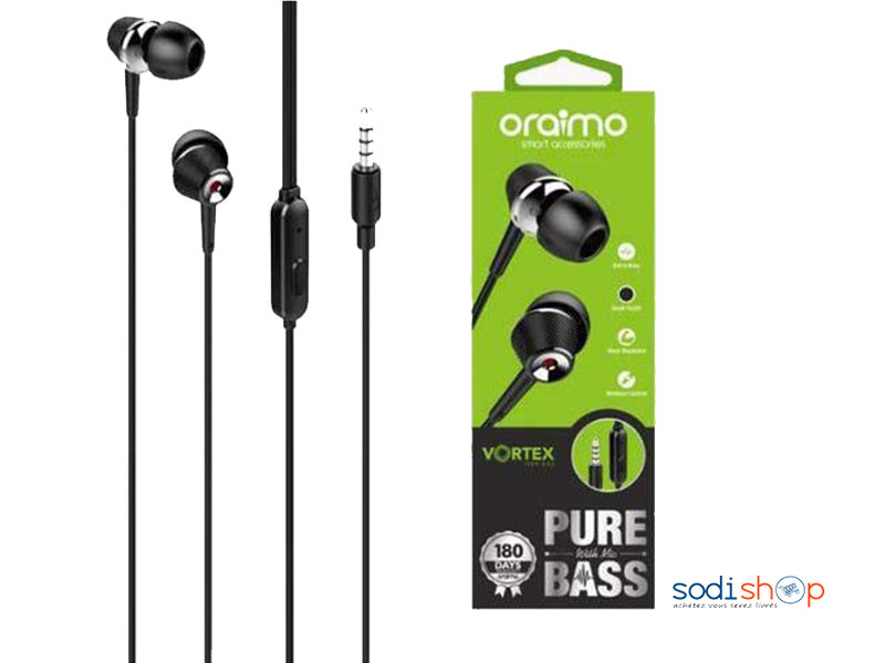 Ecouteurs Oraimo OEP-E23 - Avec Son de qualité et durable