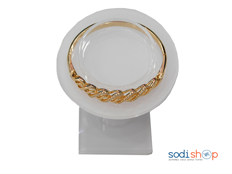 Bracelet strass en doré plaque or