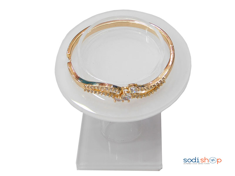 Bracelet Pour Femme doré +pierre blanc Simple