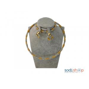 Ensemble Bijoux Argent + Doré +2 boucle plaqué Or