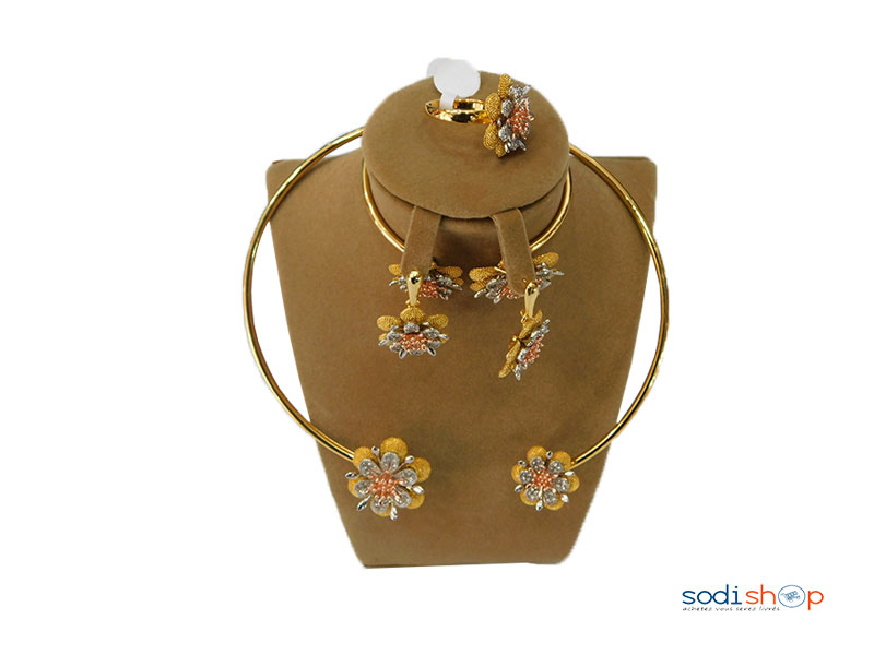 Ensemble de Bijoux classe+ 2 boucle d'oreille - plaqué or – Image 2