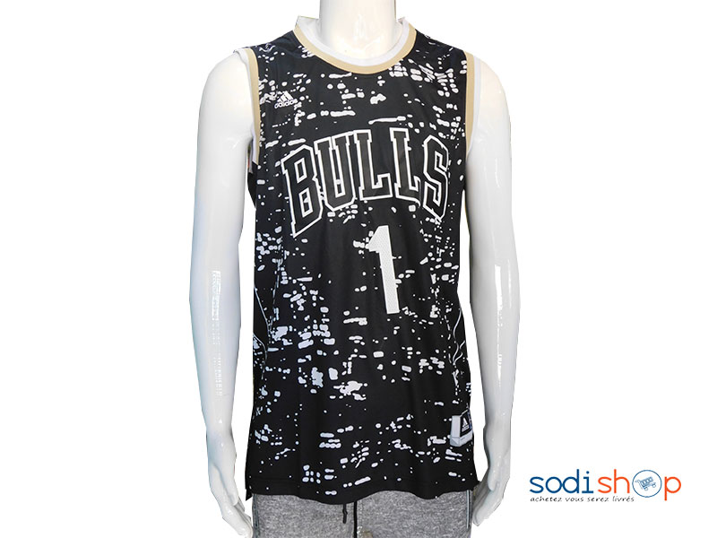Maillot Michael Jordan #1 Chicago Bulls Short NOIR WA0021