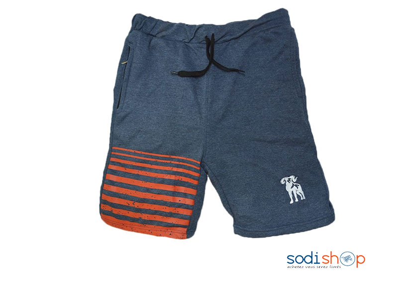 Short Culotte en coton - Bleu gris foncé - Relax - AB0021