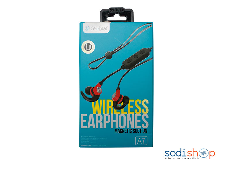 Ecouteur Earphone Bluetooth Celebrat A7 avec bases et haute qualité sonore Sodi00H – Image 4