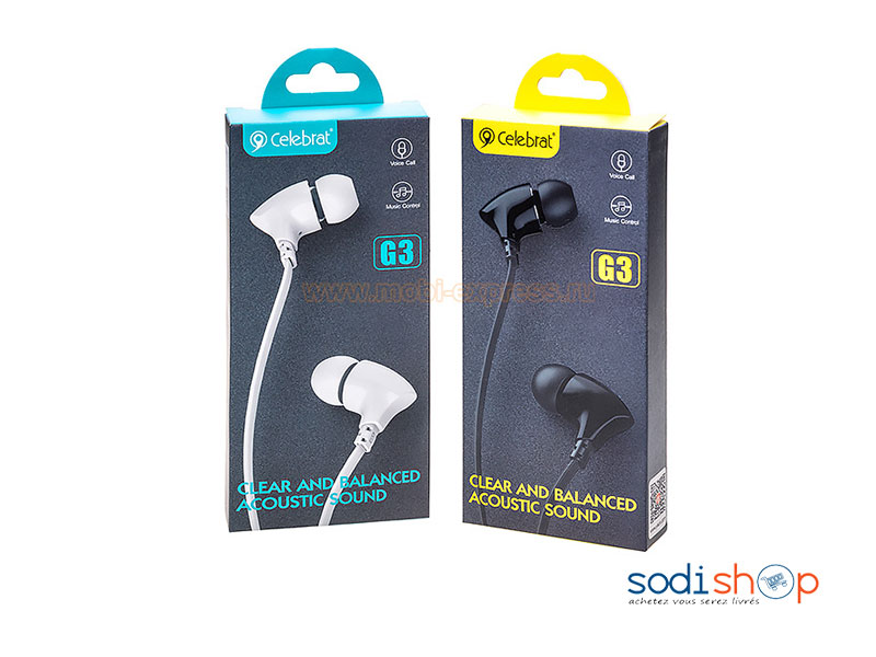 Ecouteur Earphone - haute définition - intra auriculaires - Celebrat G3 – Image 2