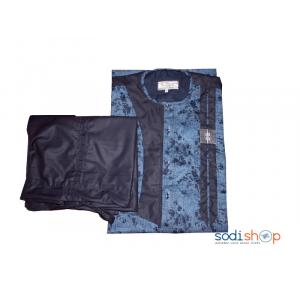 Sodifini - Ensemble pour Homme style Africain - bleue marine MJ0021