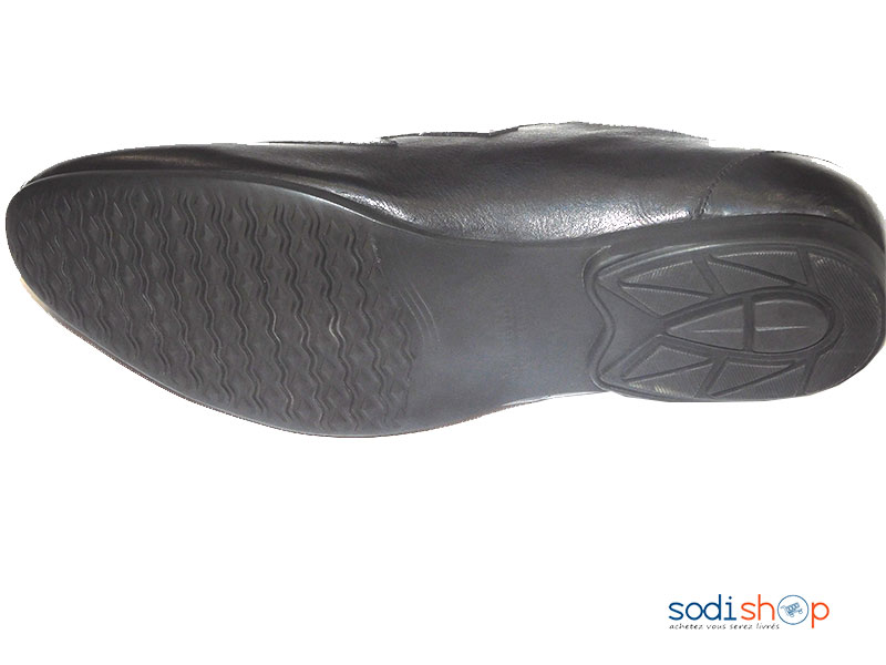 Chaussure Soulier Pour Homme en Cuir Couleur Noire à Lacet PL0034 – Image 3
