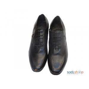 Chaussure Soulier Pour Homme en Cuir Couleur Noire à Lacet PL0034