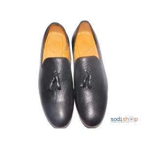 Chaussure Soulier en Cuir Couleur Noire Pour Homme PL0034
