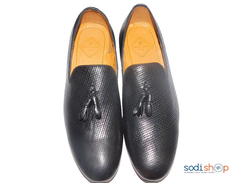 Chaussure Soulier en Cuir Couleur Noire Pour Homme PL0034