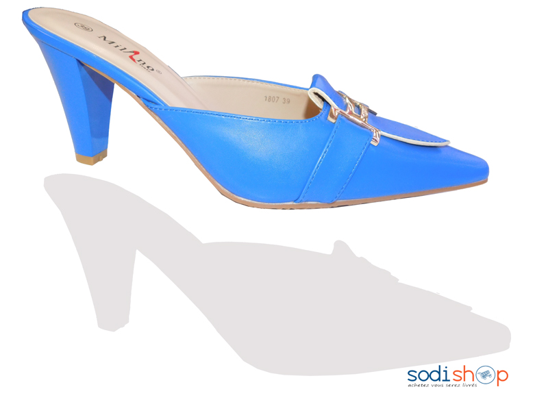 Escarpins à Talon Couleur Bleue Pour femme Milano 1807- MI0023