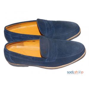 Mocassins  Plates Pour Homme Couleur Bleue Foncé PL0034