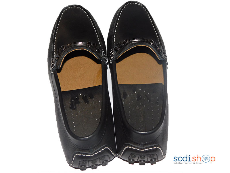 Mocassins Chaussures Plates Pour Homme Couleur Noire PL0034 – Image 2