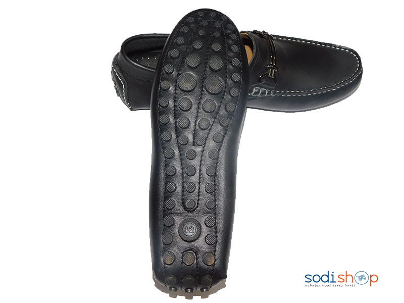 Mocassins Chaussures Plates Pour Homme Couleur Noire PL0034 – Image 4