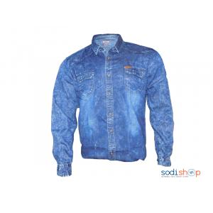 Chemise en Jean Pour Homme Manche Longue Couleur bleue PL0034