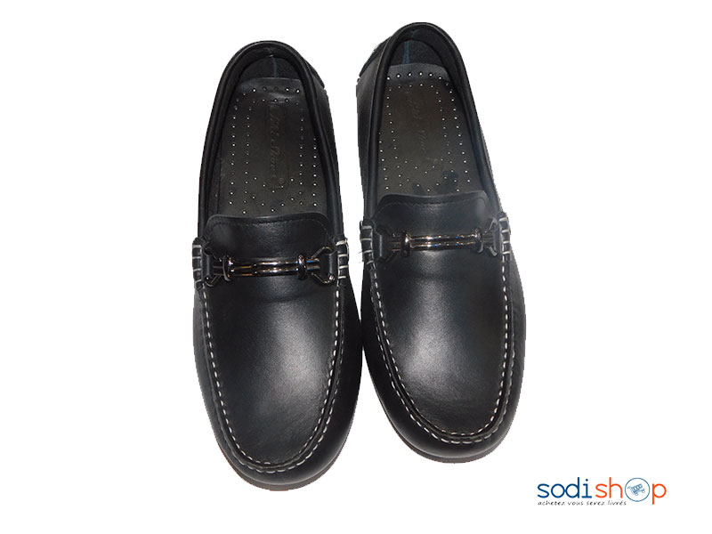 Mocassins Chaussures Plates Pour Homme Couleur Noire PL0034