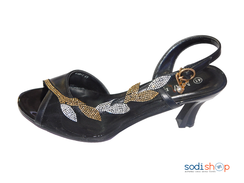Sandale à Talon Pour Femme Milano Couleur Noire 610-1- MI0023 – Image 4