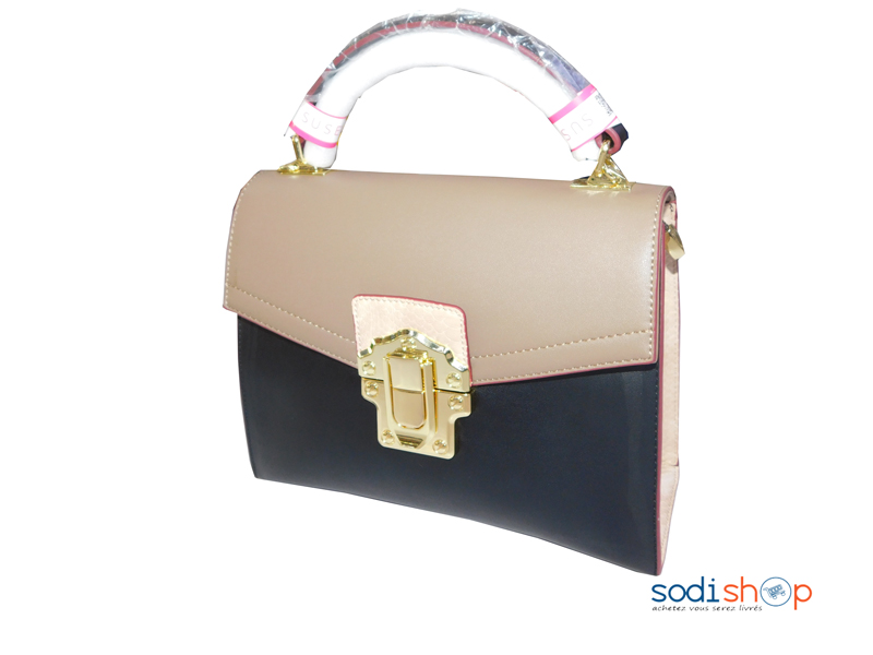 Sac à Main Noir Beige pour Femme Milano 6191-MI0023