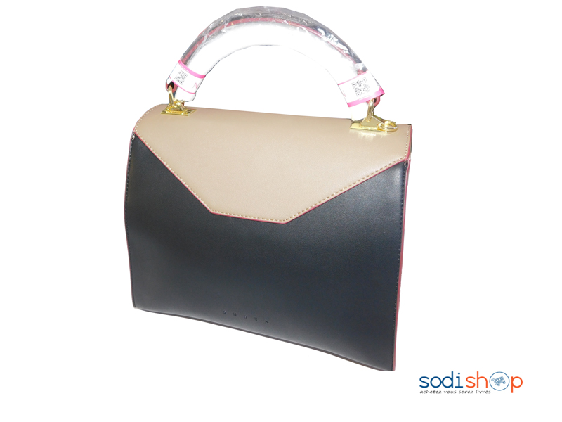 Sac à Main Noir Beige pour Femme Milano 6191-MI0023 – Image 3
