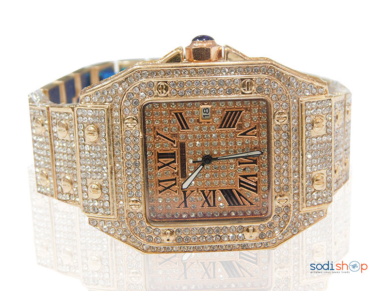 Montre Cartier, jaune or, brillant et acier. DI0026 – Image 2