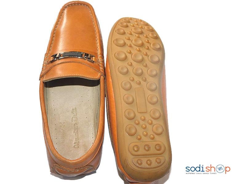 Mocassin en Cuir Couleur Marron Claire Pour Homme- PL0034 – Image 4