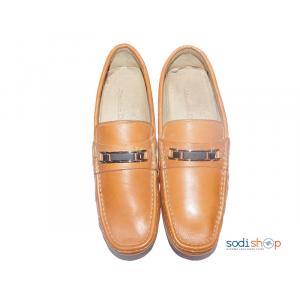 Mocassin en Cuir Couleur Marron Claire Pour Homme- PL0034