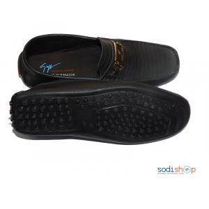 Mocassin en Cuir Noire Giuseppe Design 45W8364328  PL0034