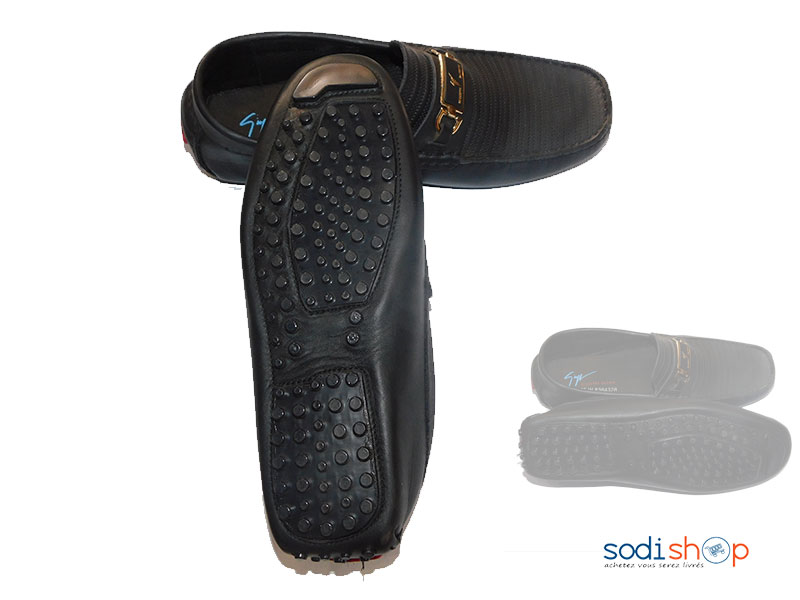 Mocassin en Cuir Noire Giuseppe Design 45W8364328 PL0034 – Image 3