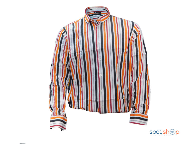 Chemise Manche longue +rayure - coton