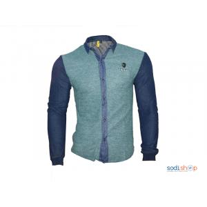 Chemise Manche longue Couleur tricolore