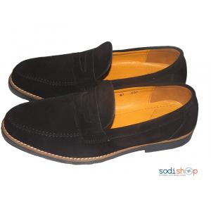 Chaussure Mocassins Pour Homme en Dain Couleur Noire PL0034