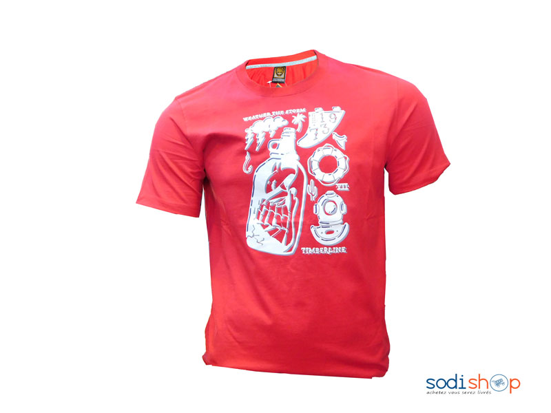 Tee-Shirt pour Homme Couleur Rouge -Coton