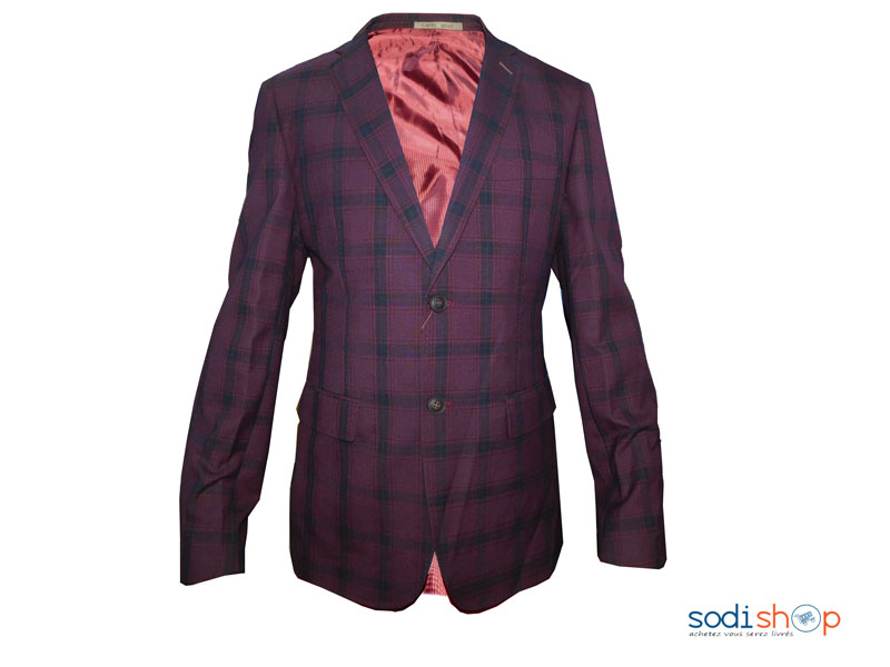 Blazer Manche longue 2 boutons + carreaux pour Homme