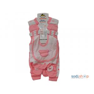 Habits Pour Bébé Combinaison Huit Pièces Imprimé Couleur Blanche Rose SY0027