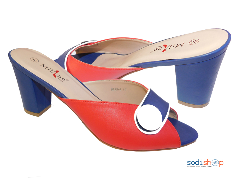 Sandale à Talon pour Femme couleur bleue rouge Milano 0998-3-MI0023 – Image 2
